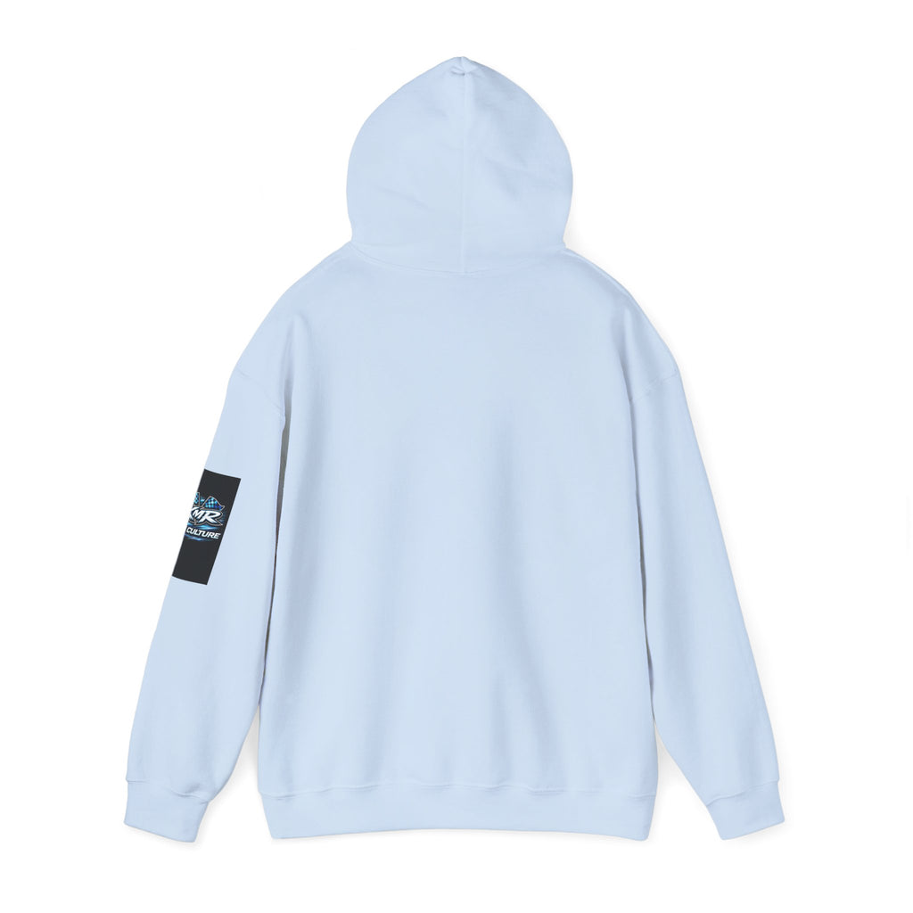 Car Culture Hoodie — KMR Neon Sports Car Graphic Pullover