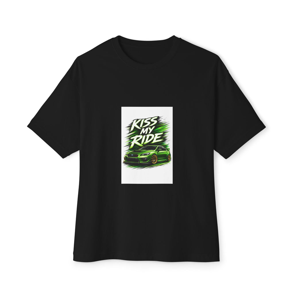 Kiss My Ride car illustration Tee | Sporty Green Muscle Car graphic