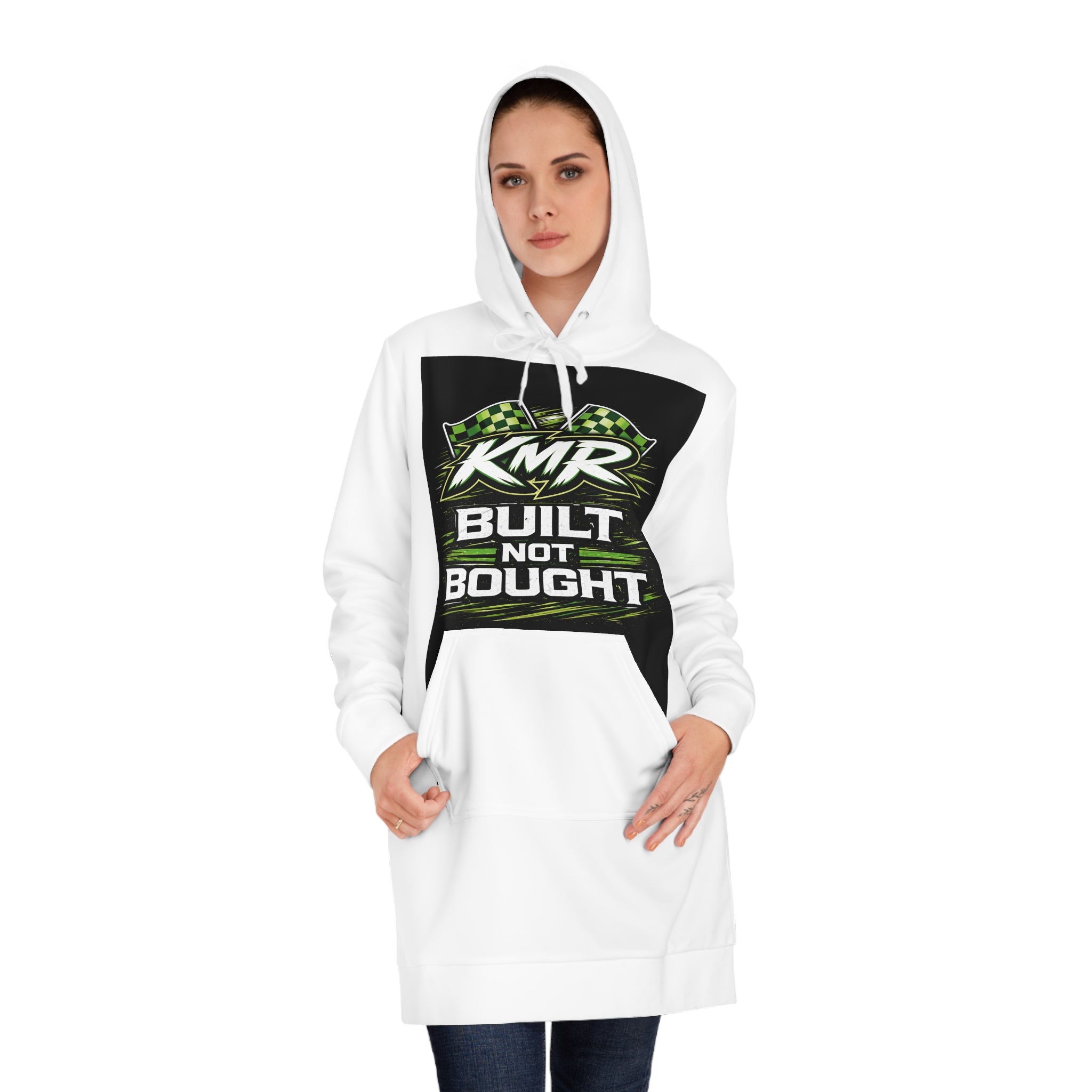Hoodie Dress — "KMR Built Not Bought" Racing Graphic