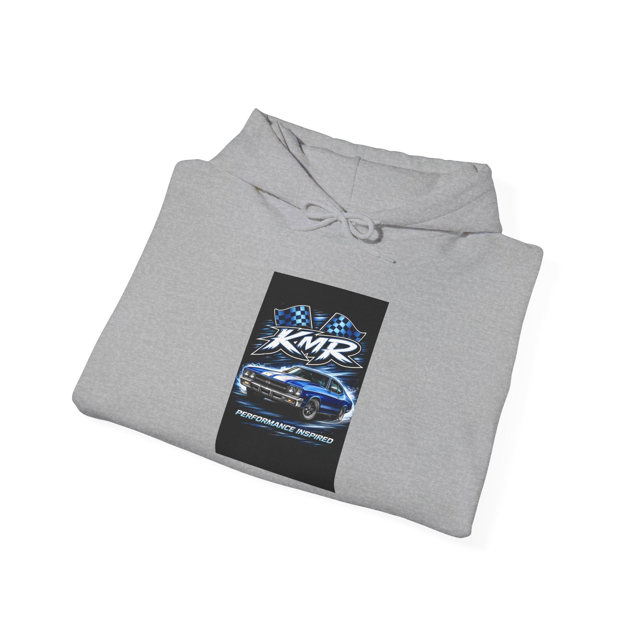 Racing KMR Graphic Hoodie – Blue Sports Car Streetwear