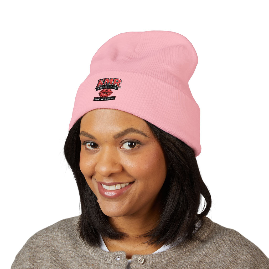 Embroidered Kiss Logo Cuffed Beanie — Classic Winter Hat