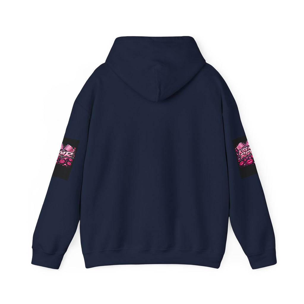 Hoodie - "Kiss My Ride" Pink Retro Car Graphic Pullover