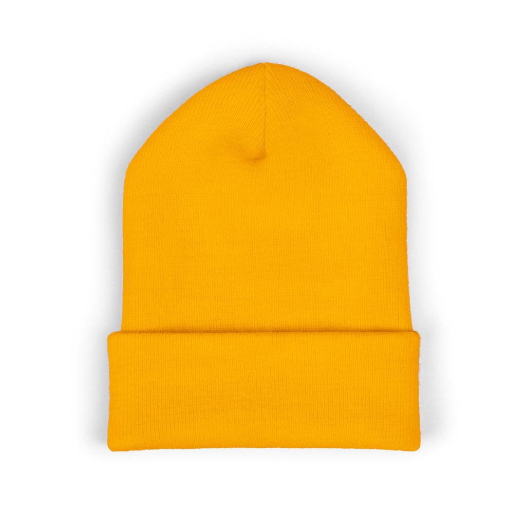 Embroidered 'Kiss & Ride' Flame Cuffed Beanie