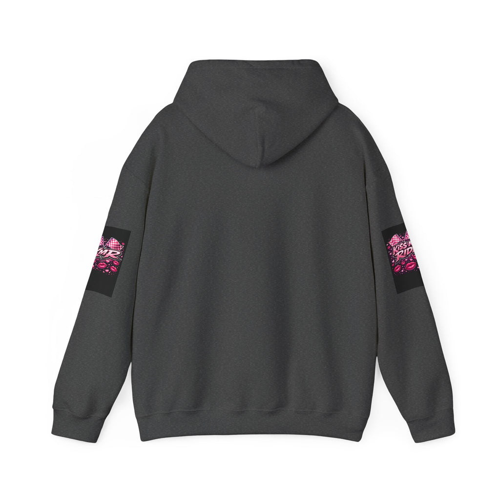 Hoodie - "Kiss My Ride" Pink Retro Car Graphic Pullover