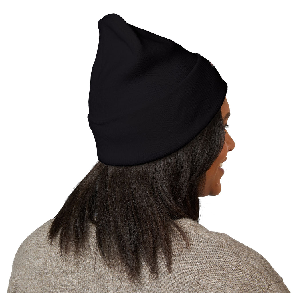 Embroidered Kiss Logo Cuffed Beanie — Classic Winter Hat