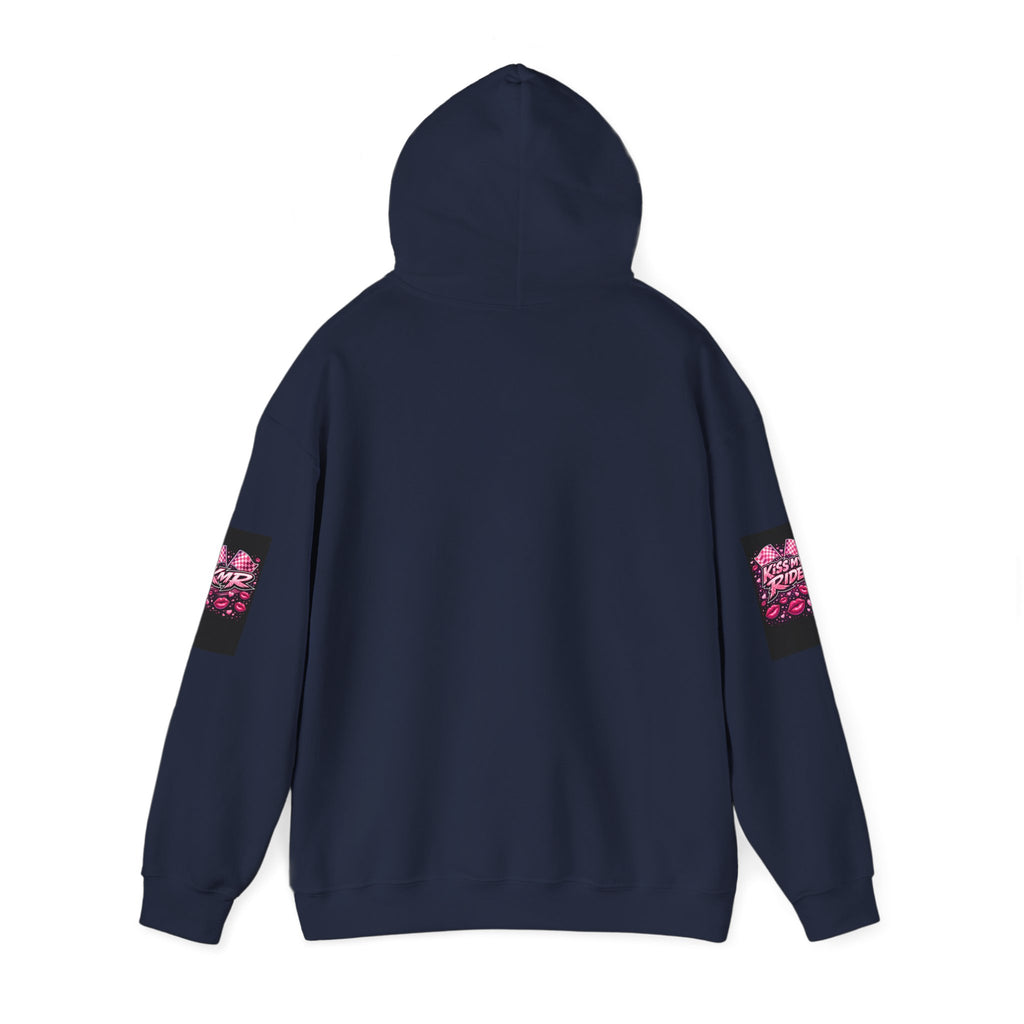 Hoodie - "Kiss My Ride" Pink Retro Car Graphic Pullover