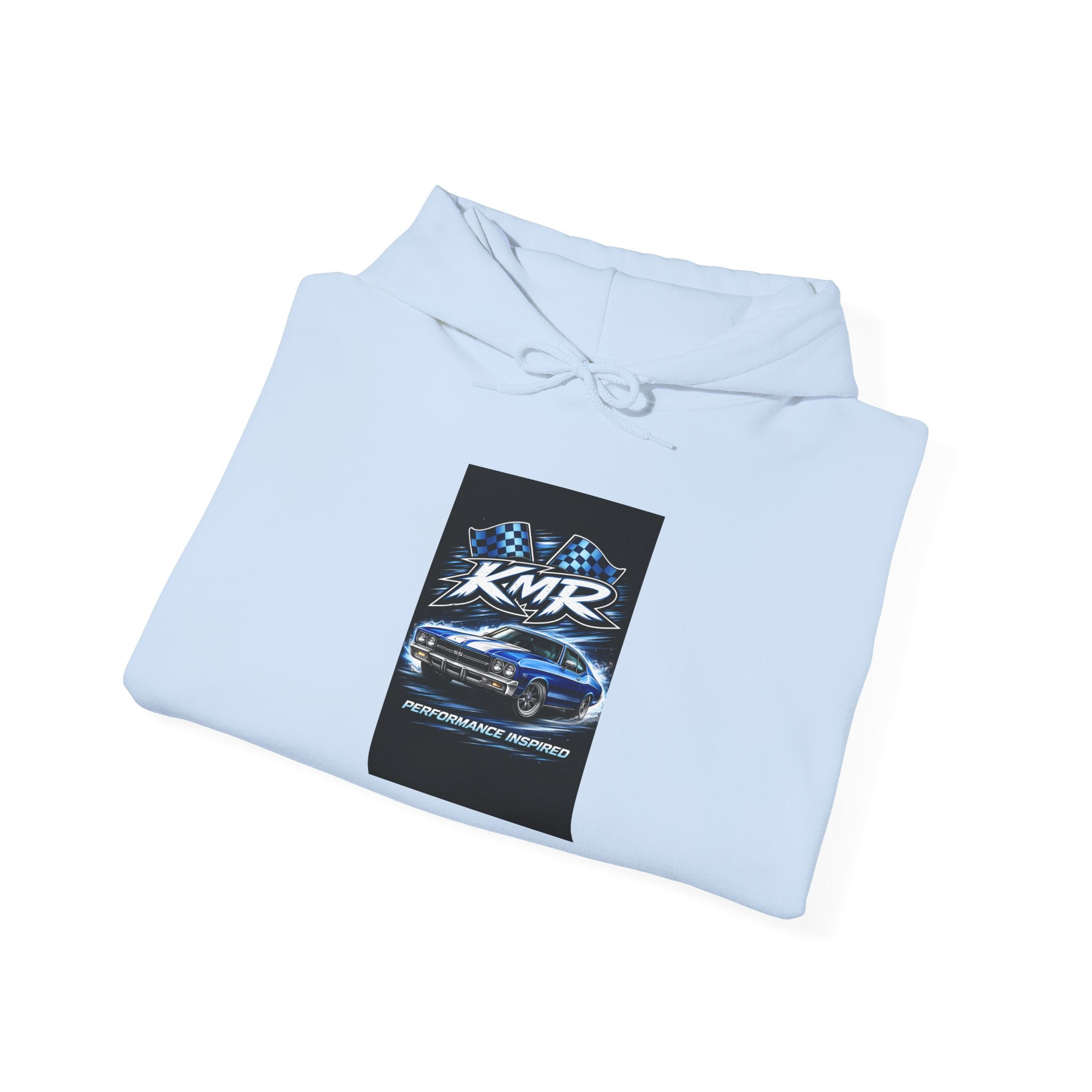 Racing KMR Graphic Hoodie – Blue Sports Car Streetwear