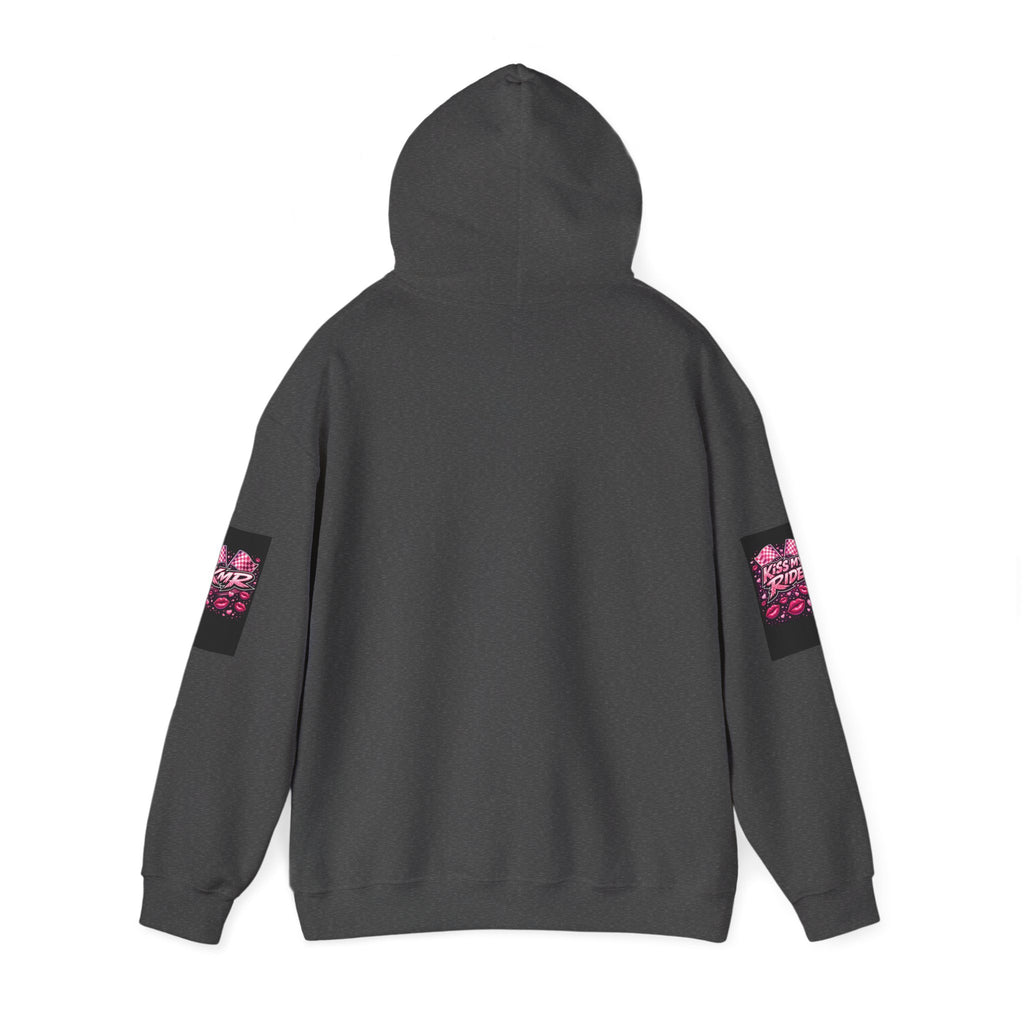 Hoodie - "Kiss My Ride" Pink Retro Car Graphic Pullover
