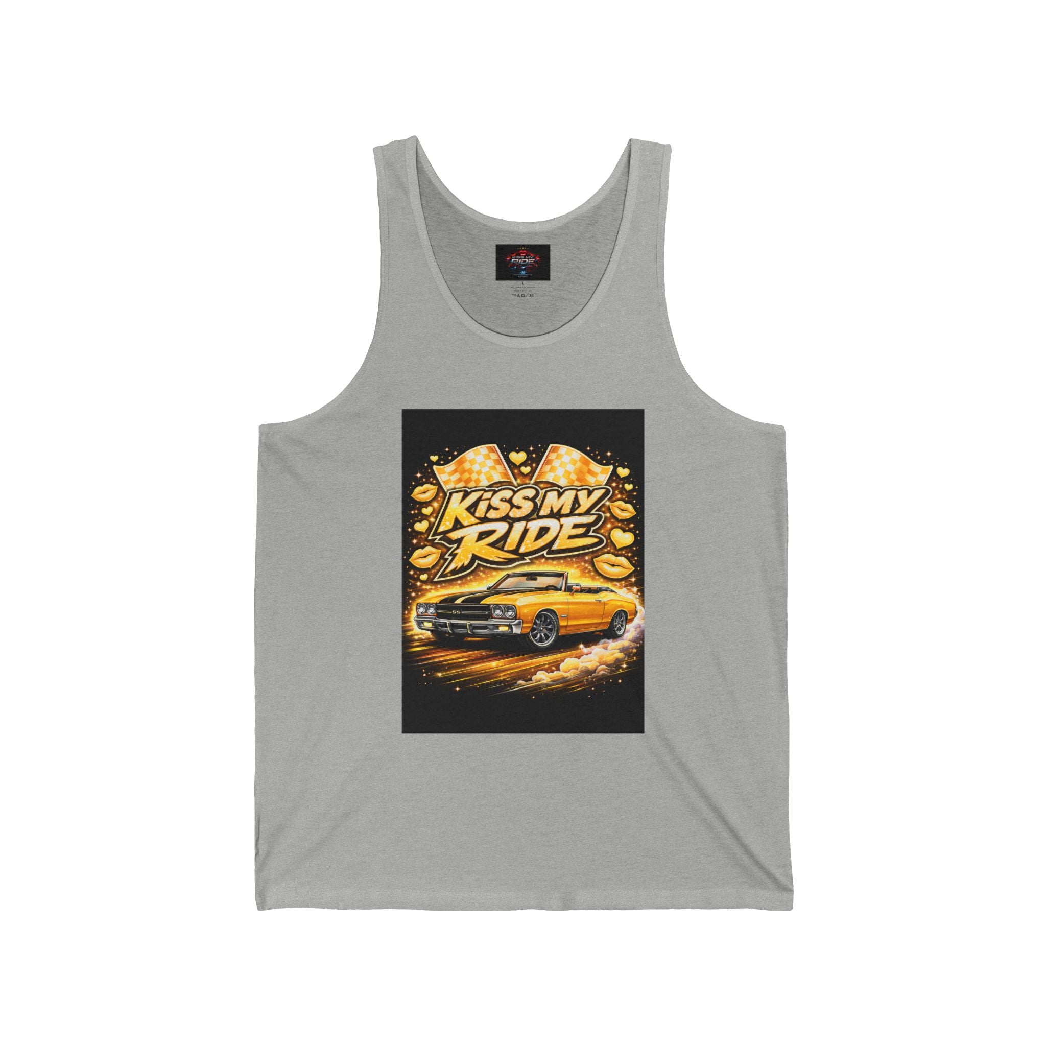 Kiss My Ride Muscle Car Tank Top – Retro Hot Rod Graphic Tank