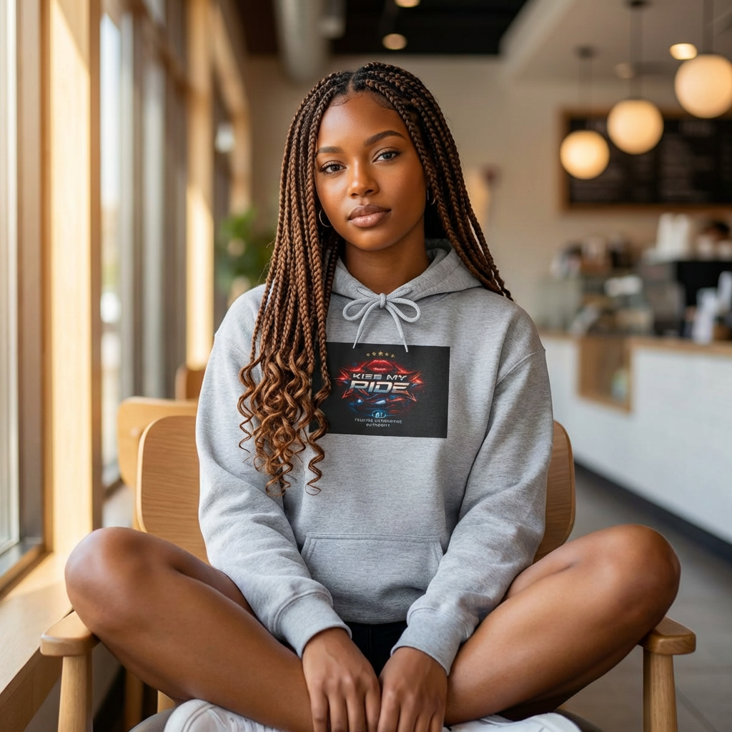 Hoodie - "Ready to Ride" Retro Racing Graphic Hooded Sweatshirt