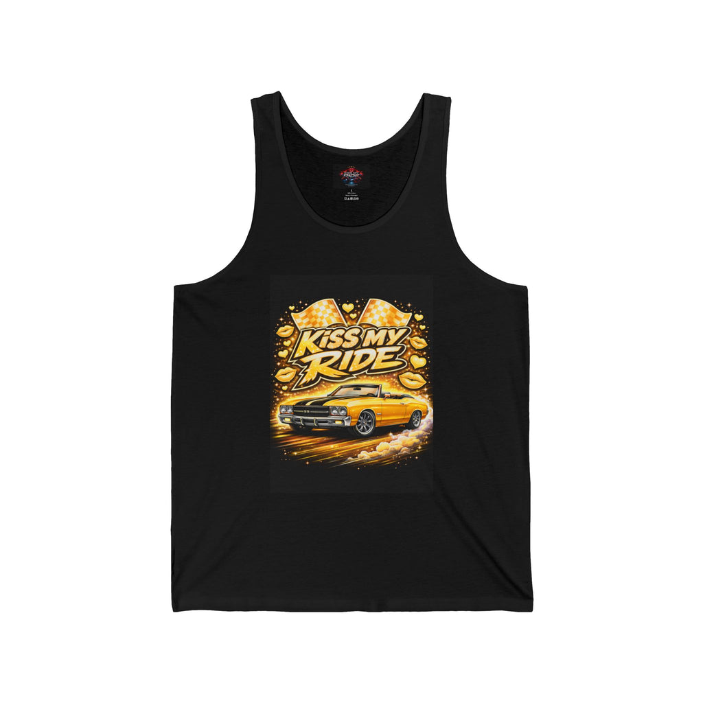 Kiss My Ride Muscle Car Tank Top – Retro Hot Rod Graphic Tank