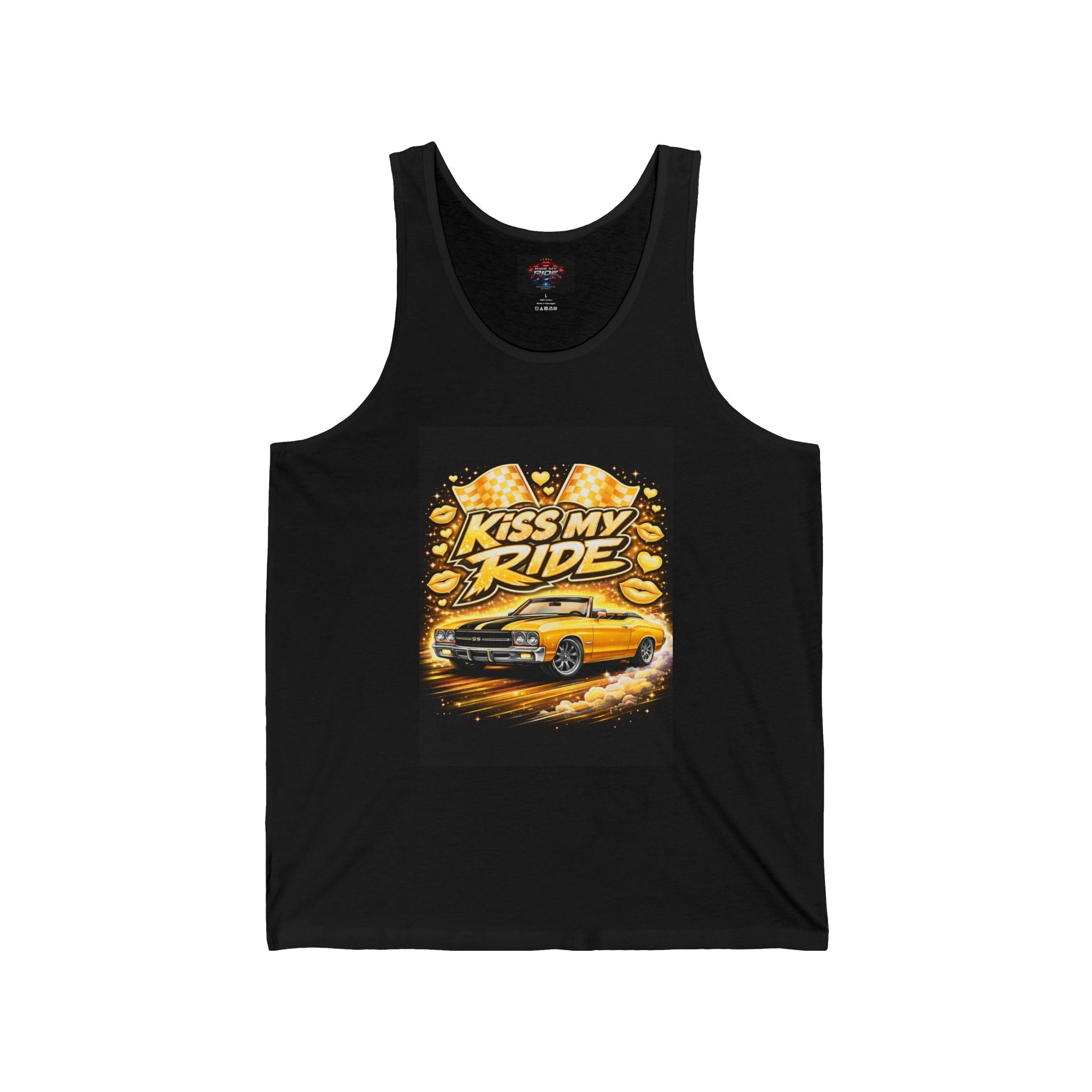 Kiss My Ride Muscle Car Tank Top – Retro Hot Rod Graphic Tank