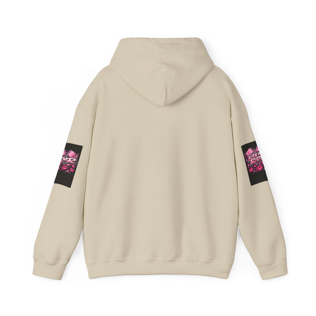 Hoodie - "Kiss My Ride" Pink Retro Car Graphic Pullover