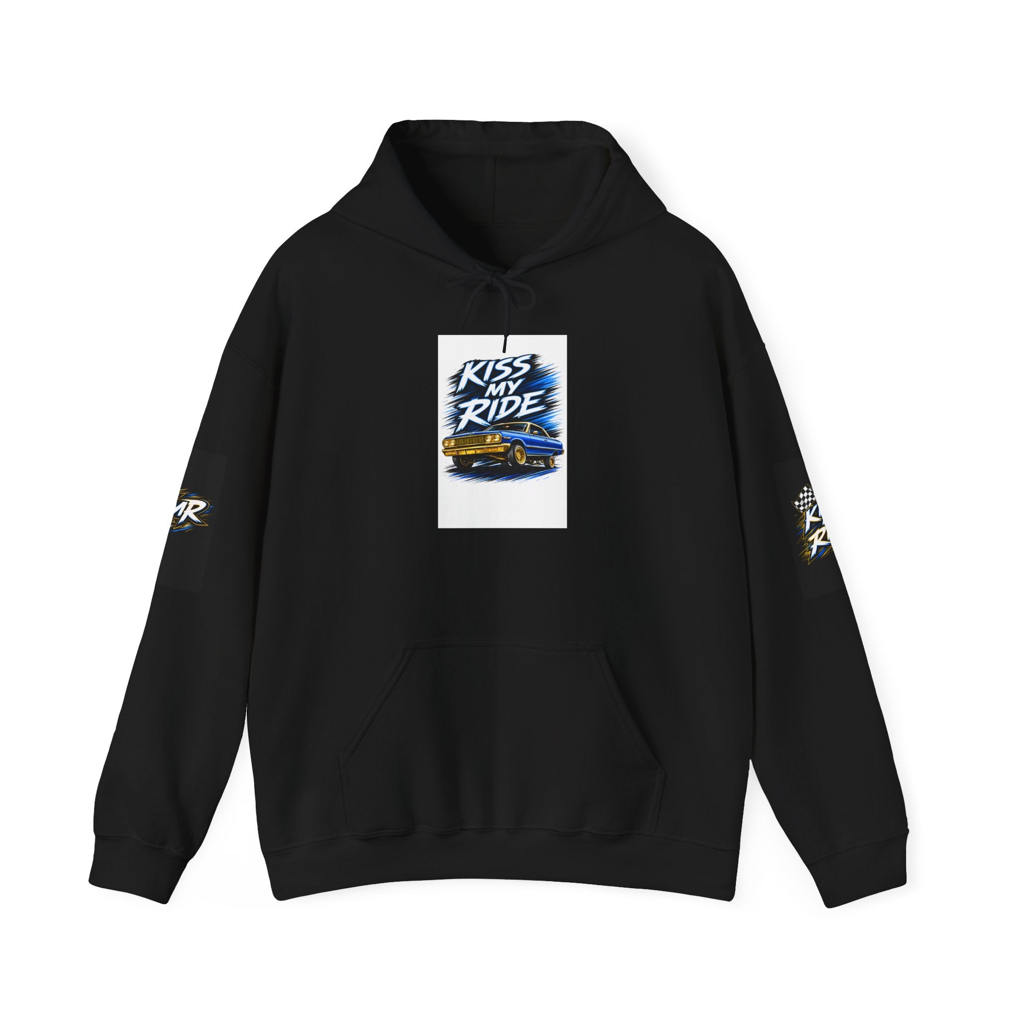 Kiss My Ride Hoodie | Retro Car Graphic, Streetwear Sleeve Print