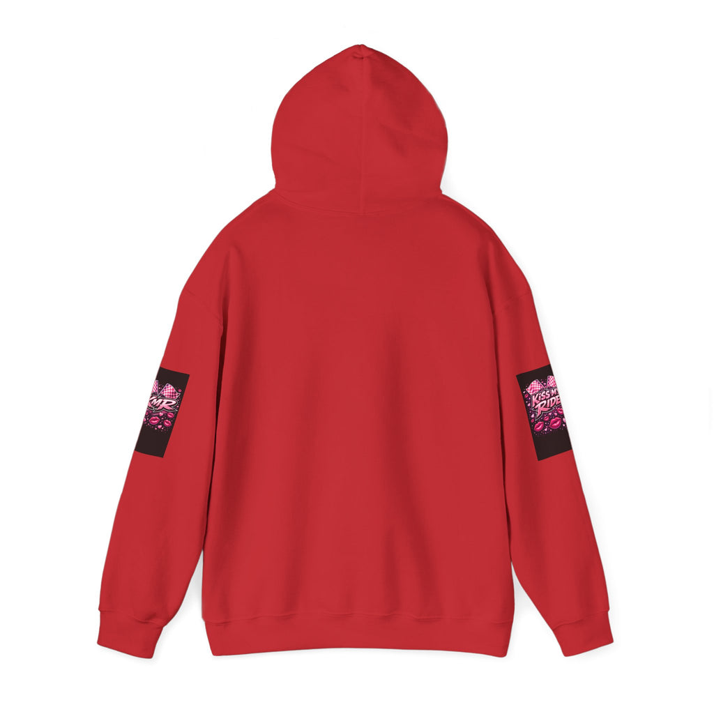 Hoodie - "Kiss My Ride" Pink Retro Car Graphic Pullover