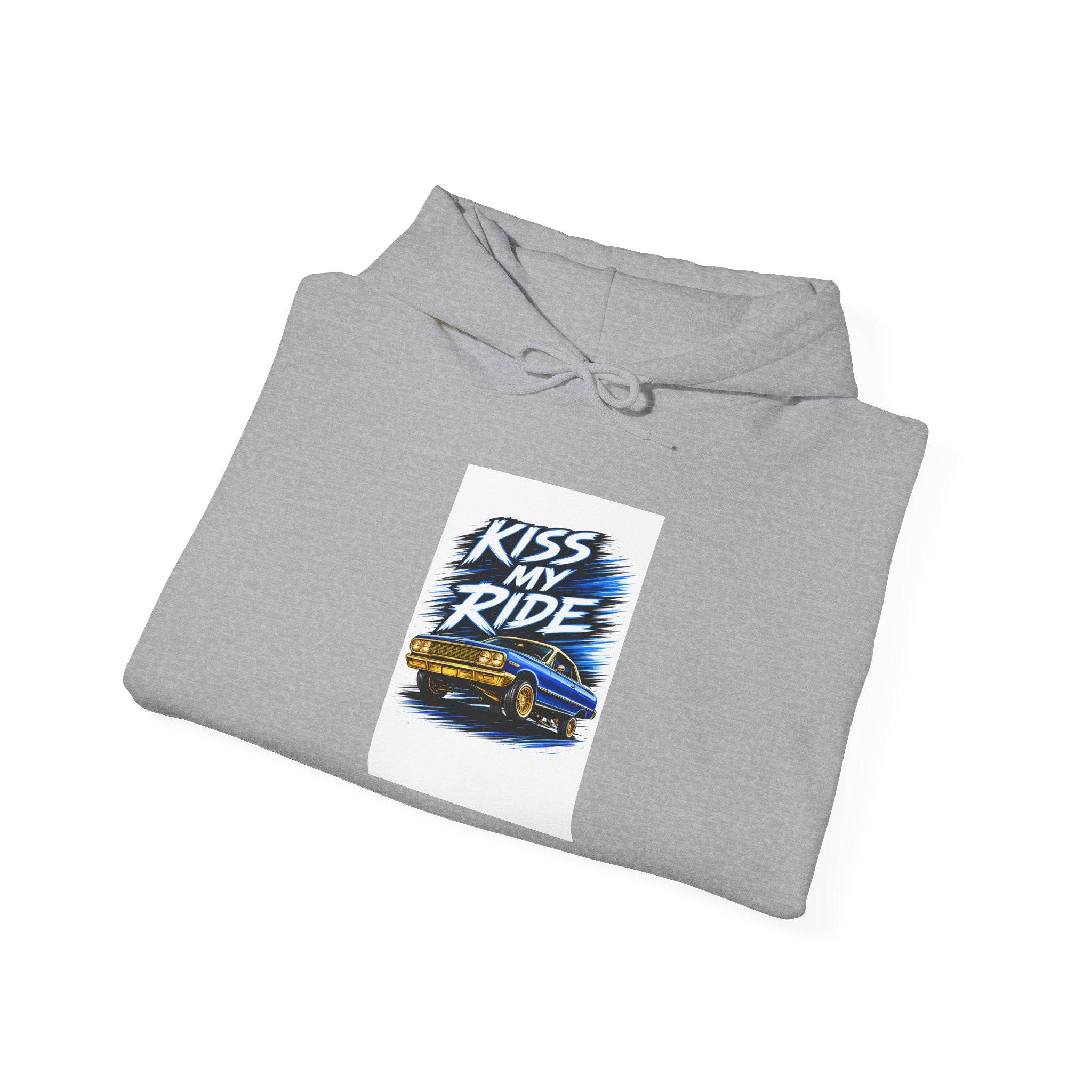 Kiss My Ride Hoodie | Retro Car Graphic, Streetwear Sleeve Print