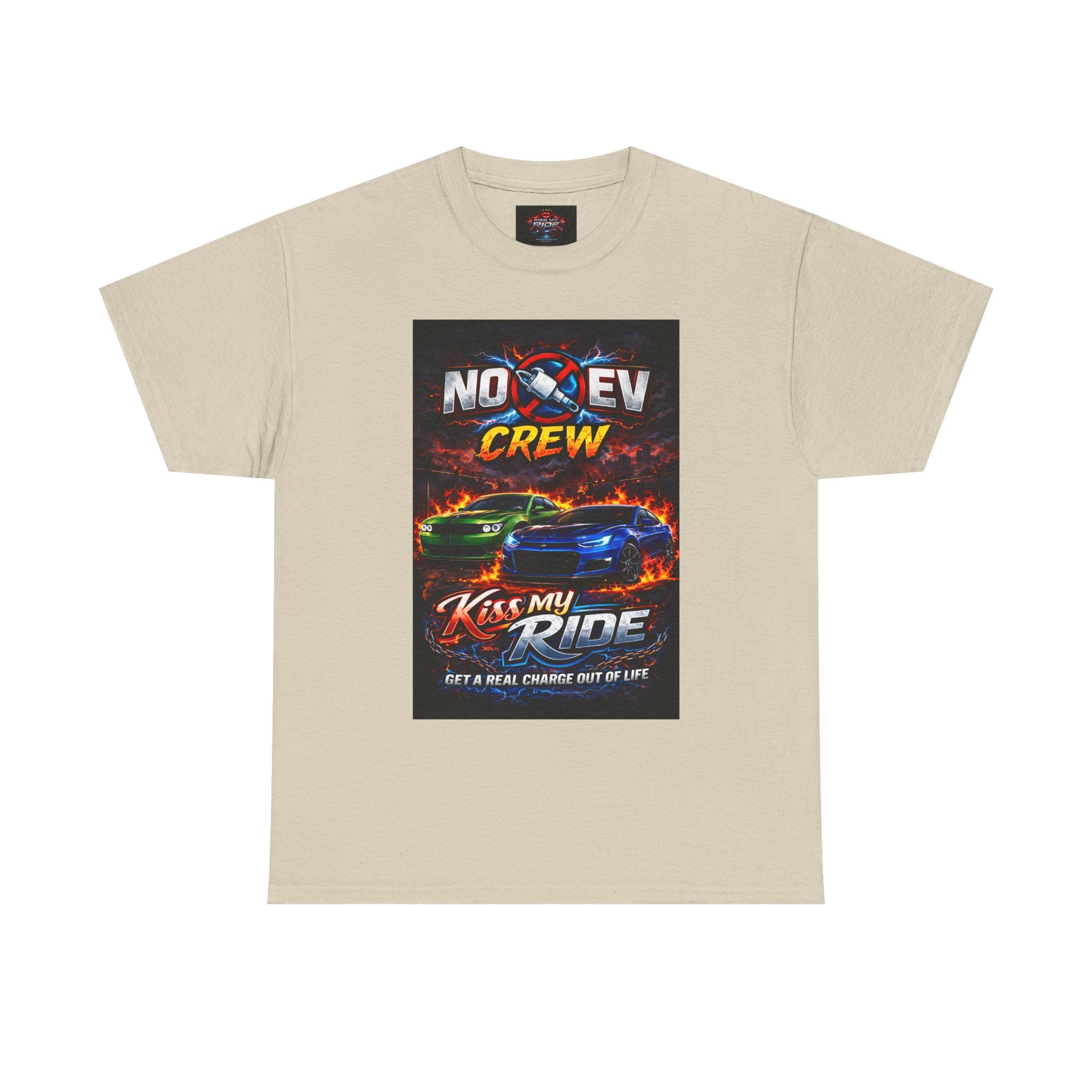Race Car Tee — "No Rev Crew" Kiss My Ride Graphic Shirt