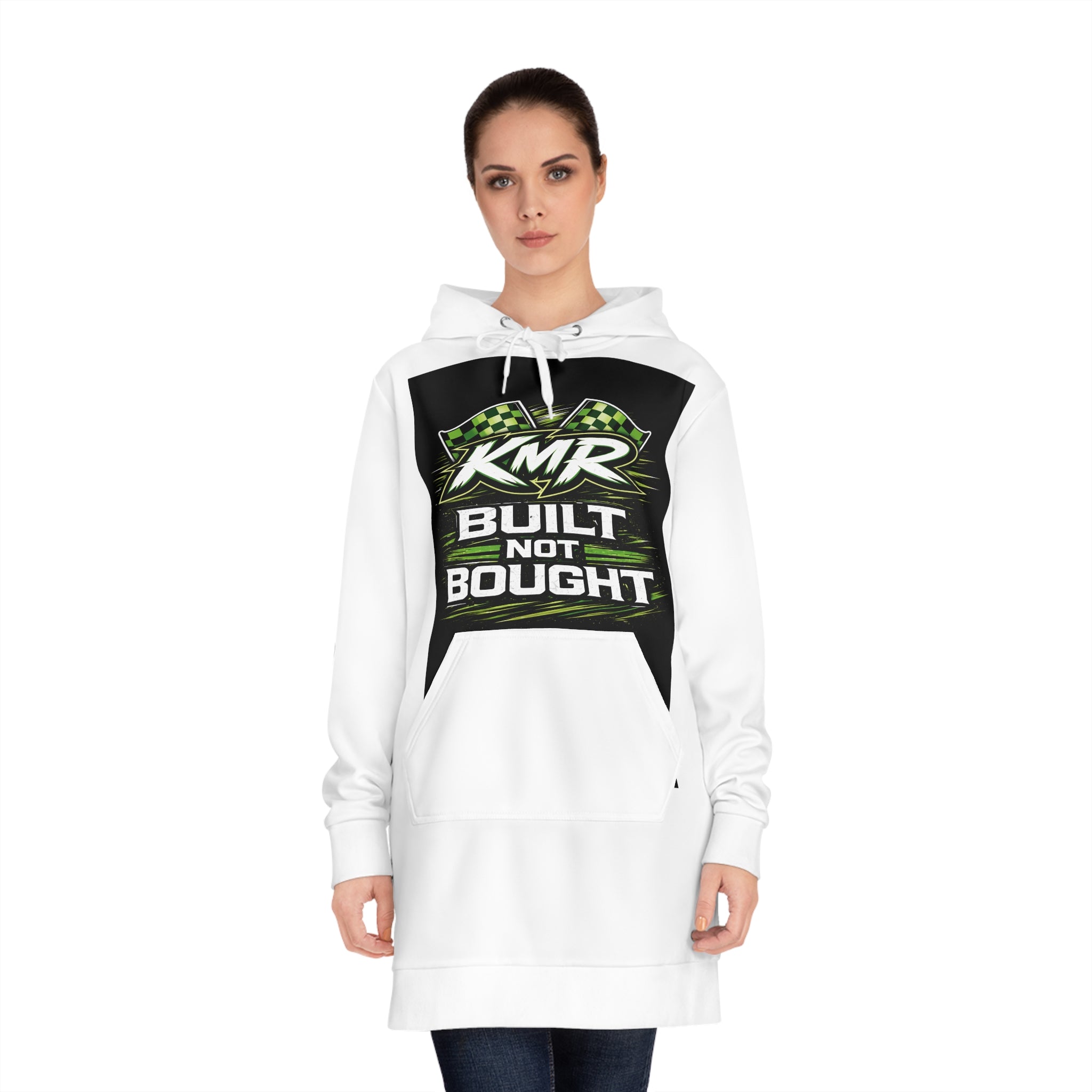 Hoodie Dress — "KMR Built Not Bought" Racing Graphic