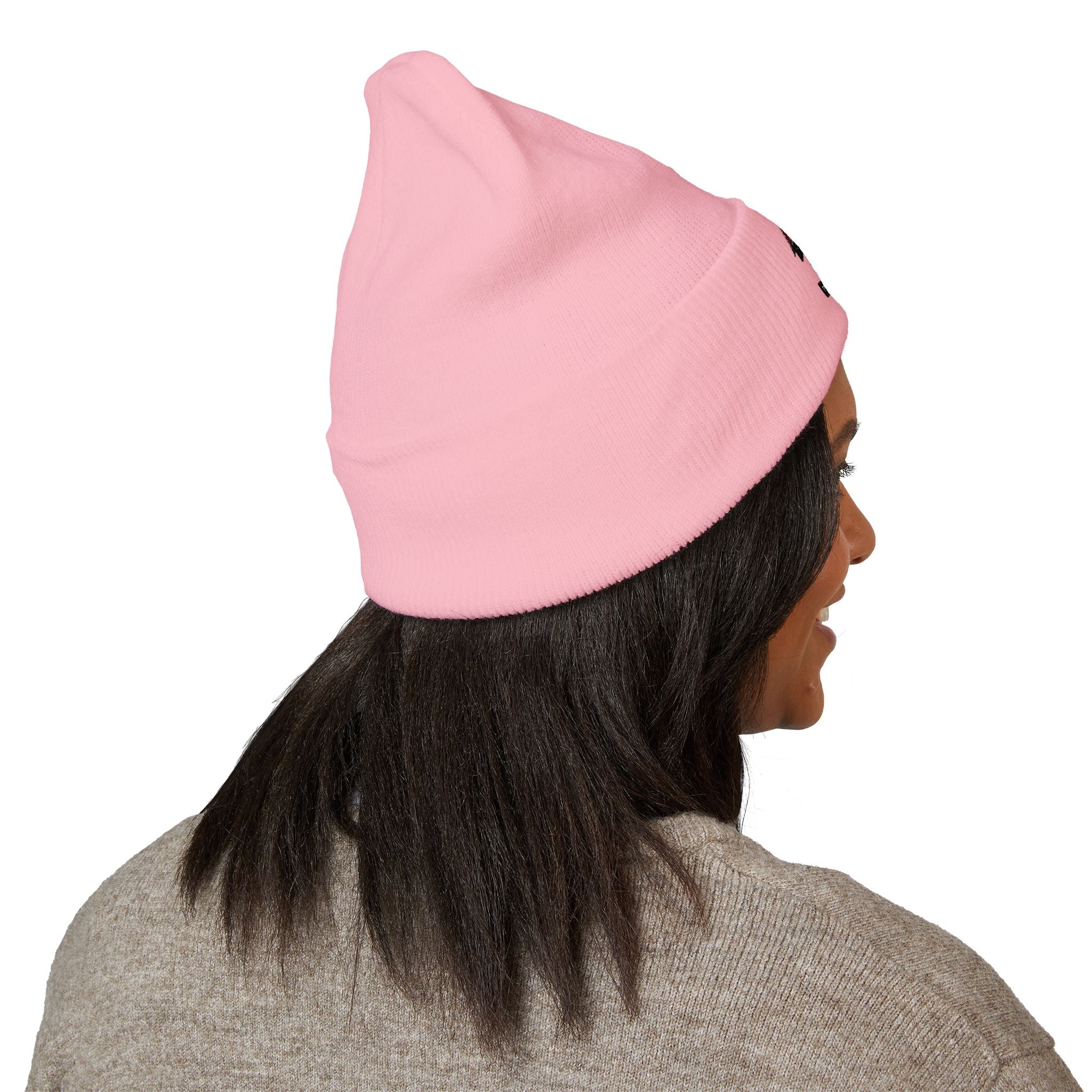 Embroidered Kiss Logo Cuffed Beanie — Classic Winter Hat