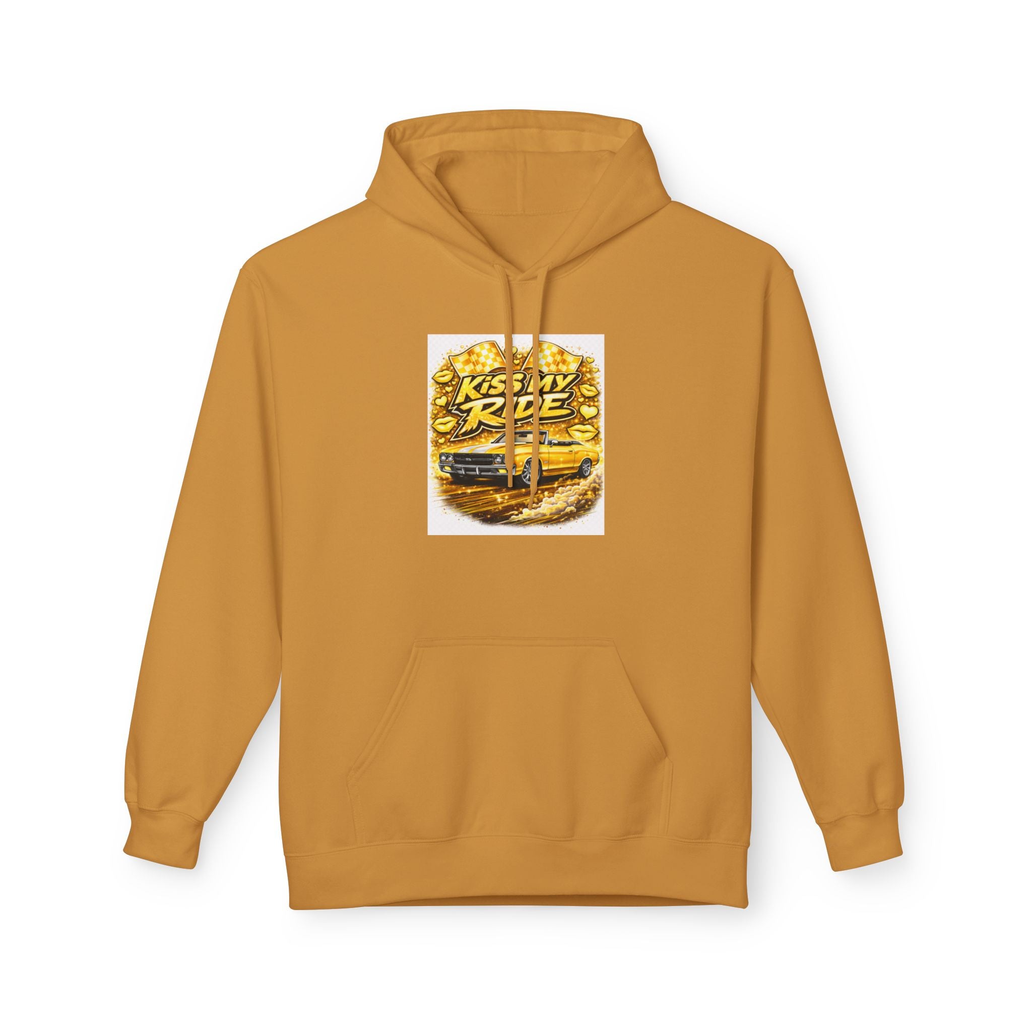 Kiss My Ride Hoodie — Retro Muscle Car Graphic Pullover