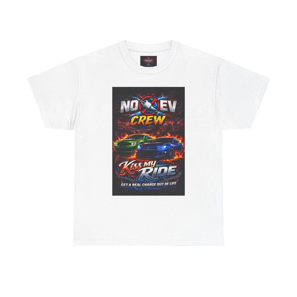 Race Car Tee — "No Rev Crew" Kiss My Ride Graphic Shirt