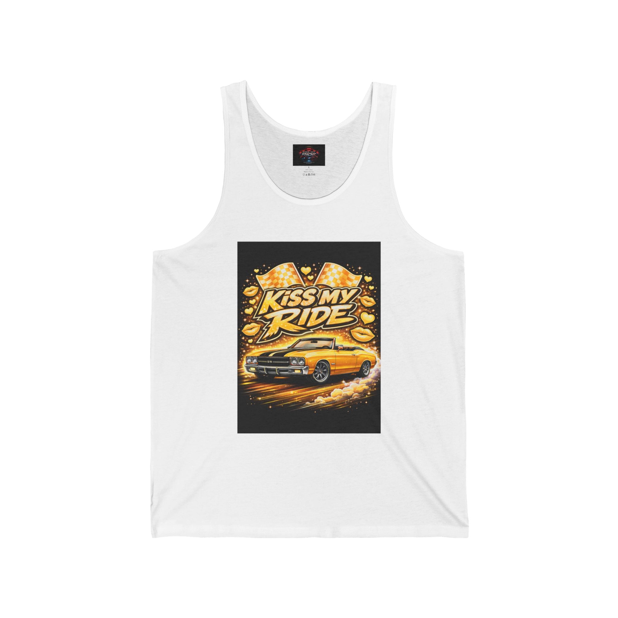 Kiss My Ride Muscle Car Tank Top – Retro Hot Rod Graphic Tank