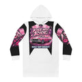 Kiss My Ride Hoodie Dress — Pink Retro Car Graphic