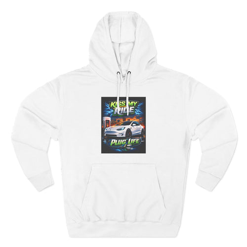 Electric Car Graphic Hoodie — “KMR Go Electric / Plug Life” Streetwear