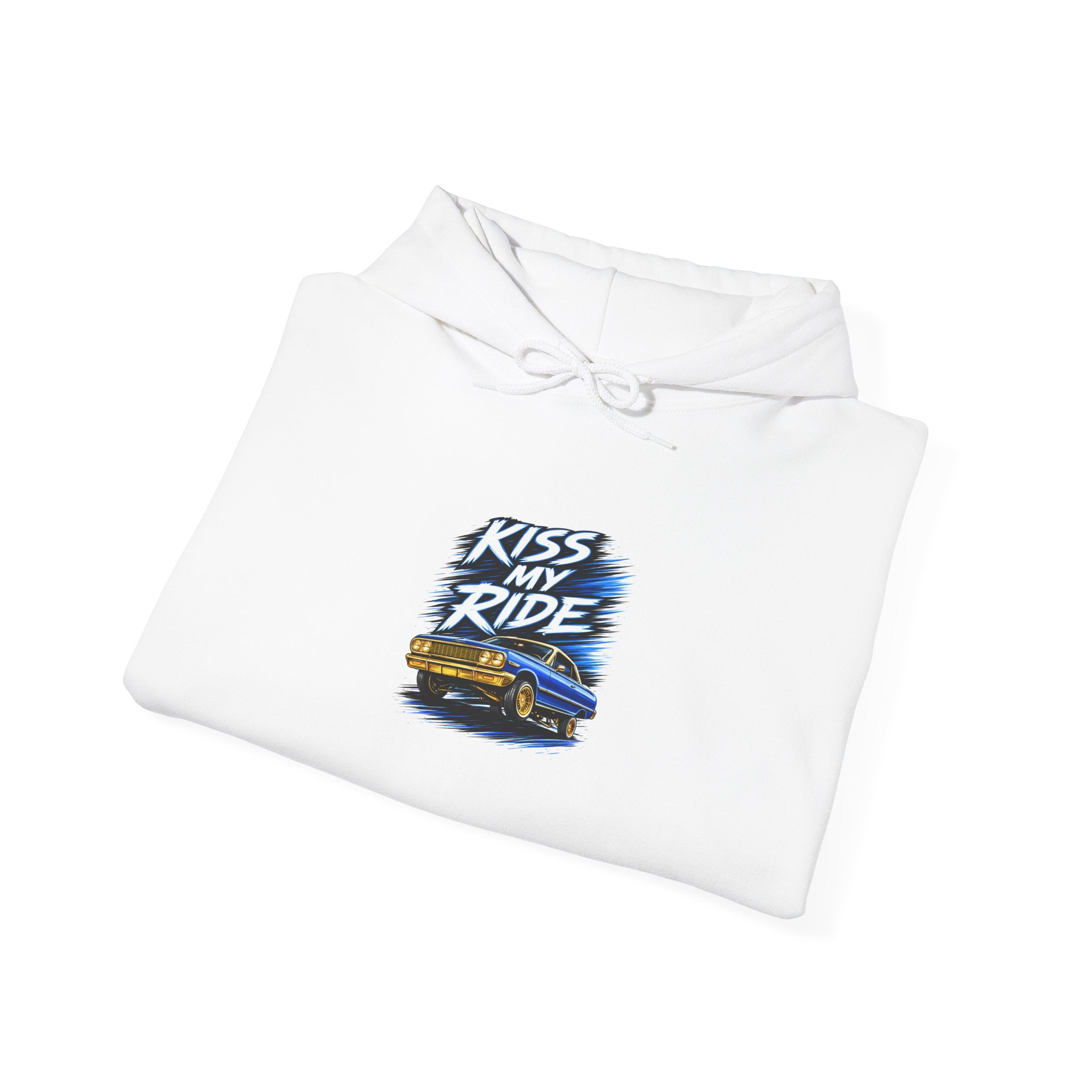 Kiss My Ride Hoodie | Retro Car Graphic, Streetwear Sleeve Print