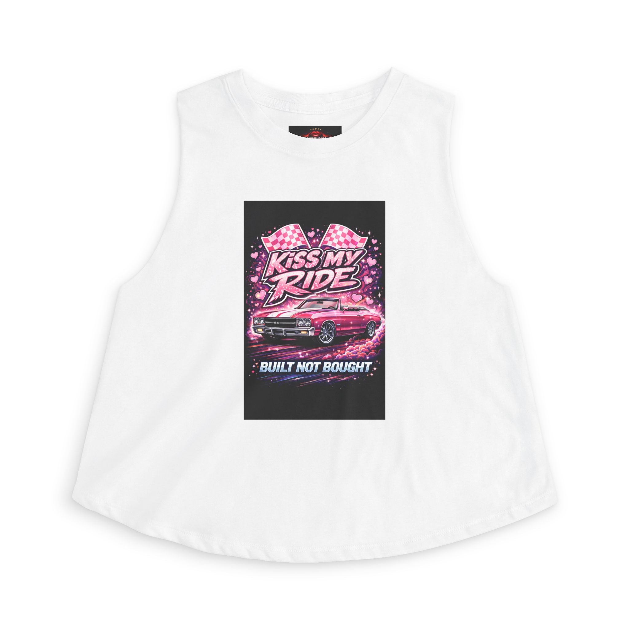 Kiss My Ride Crop Top – Built Not Bought Retro Car Graphic