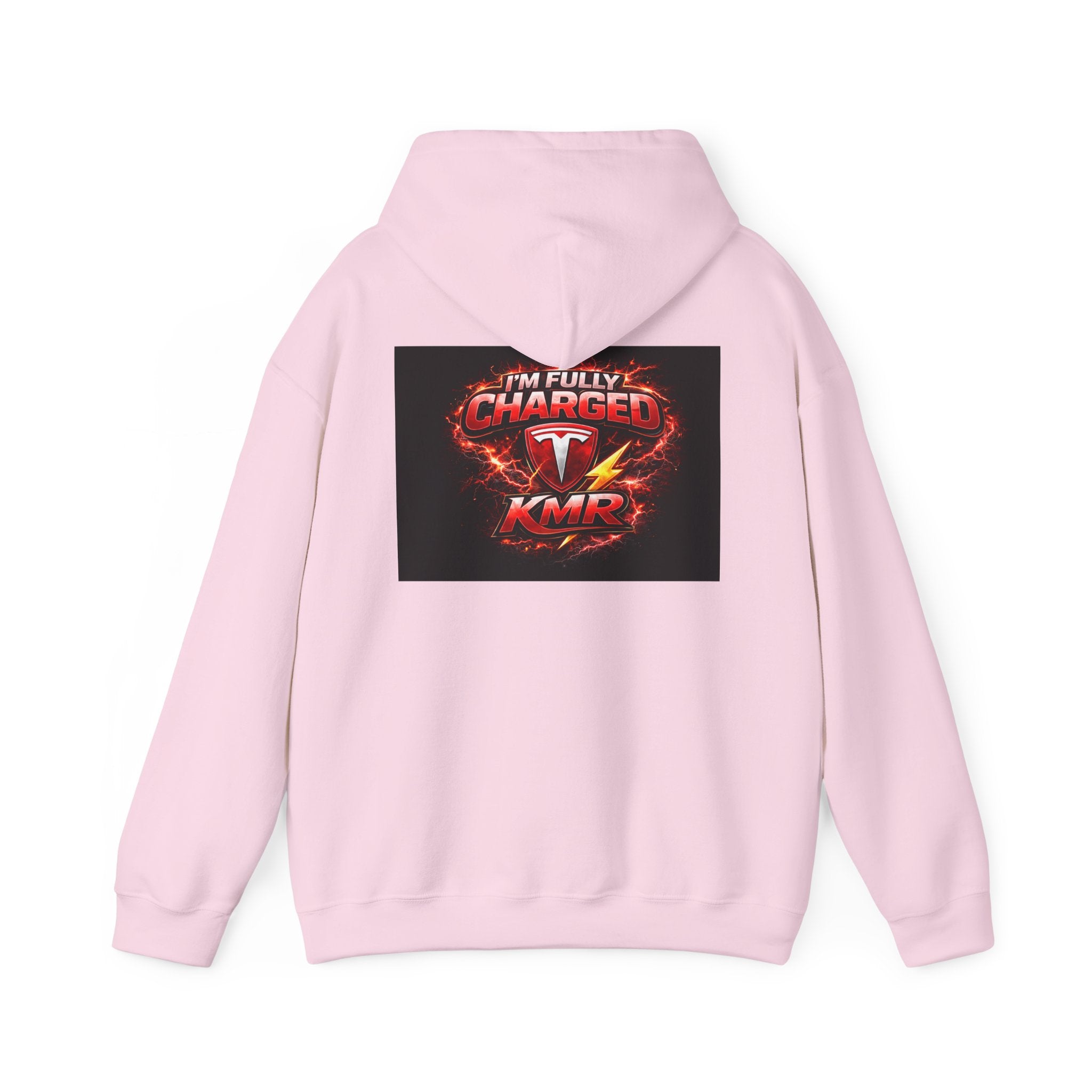 KMR/ Tesla 'Catch Me Charging' Hoodie — EV Enthusiast Graphic Pullover