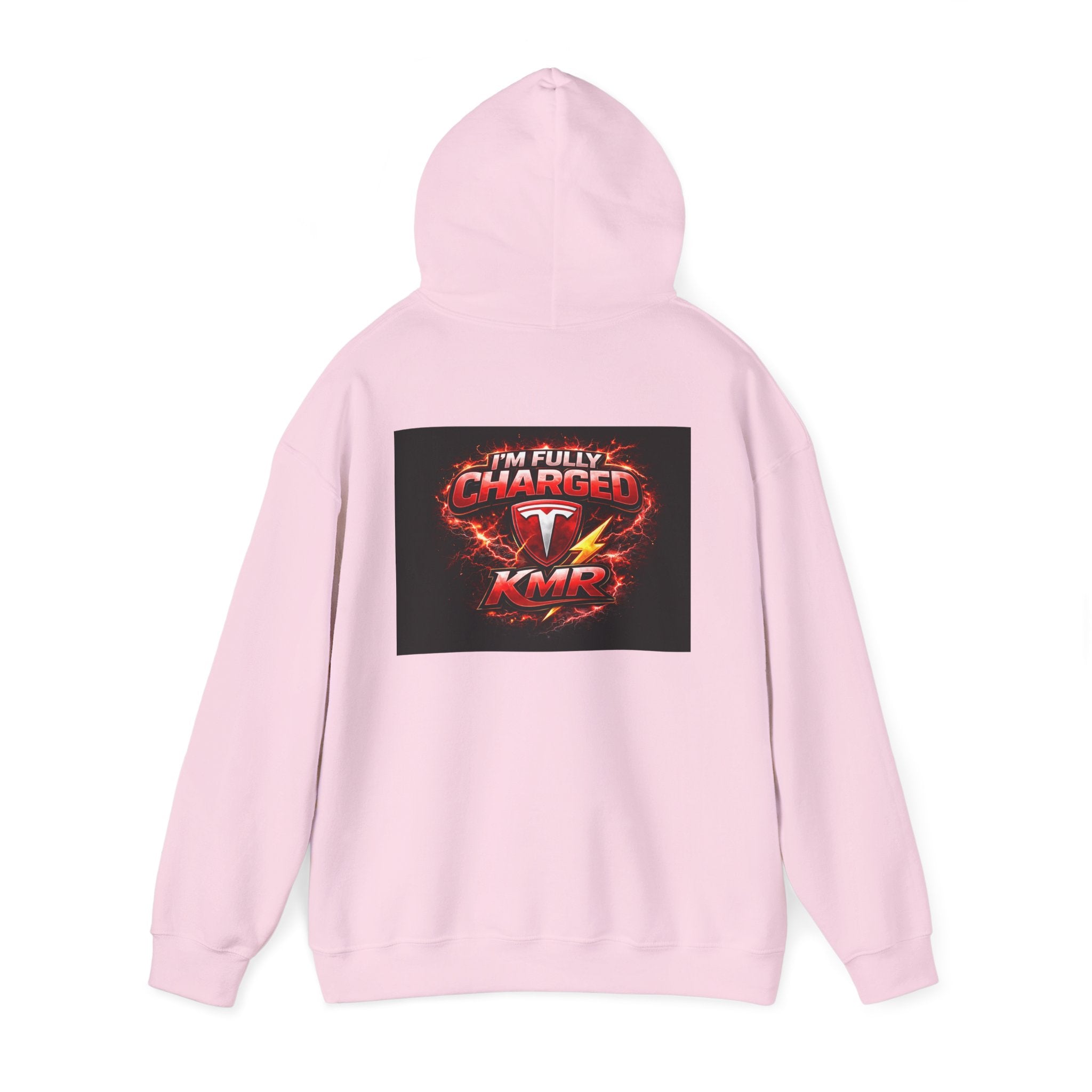 KMR/ Tesla 'Catch Me Charging' Hoodie — EV Enthusiast Graphic Pullover