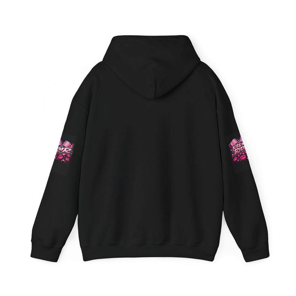 Hoodie - "Kiss My Ride" Pink Retro Car Graphic Pullover